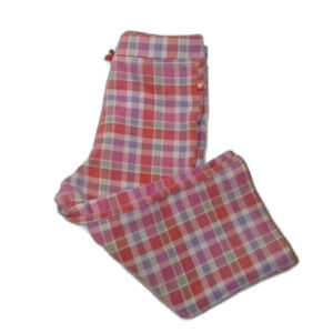All Mine Girls 18M Plaid Pants Cotton Bow Scalloped Hem Elastic Pink Pastels